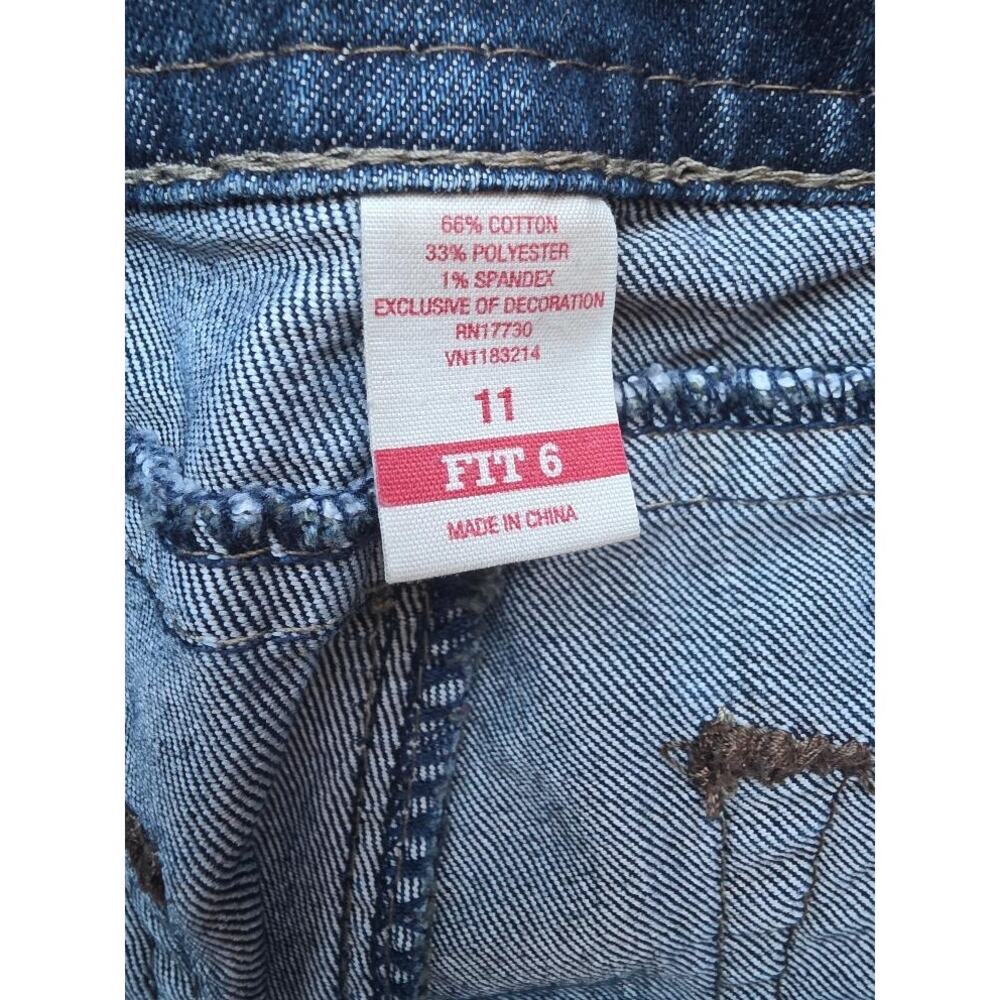 Mossimo Supply Co Flare Jeans Juniors 11 Dark Wash Low Rise Stretch Y2K Target - Picture 5 of 7